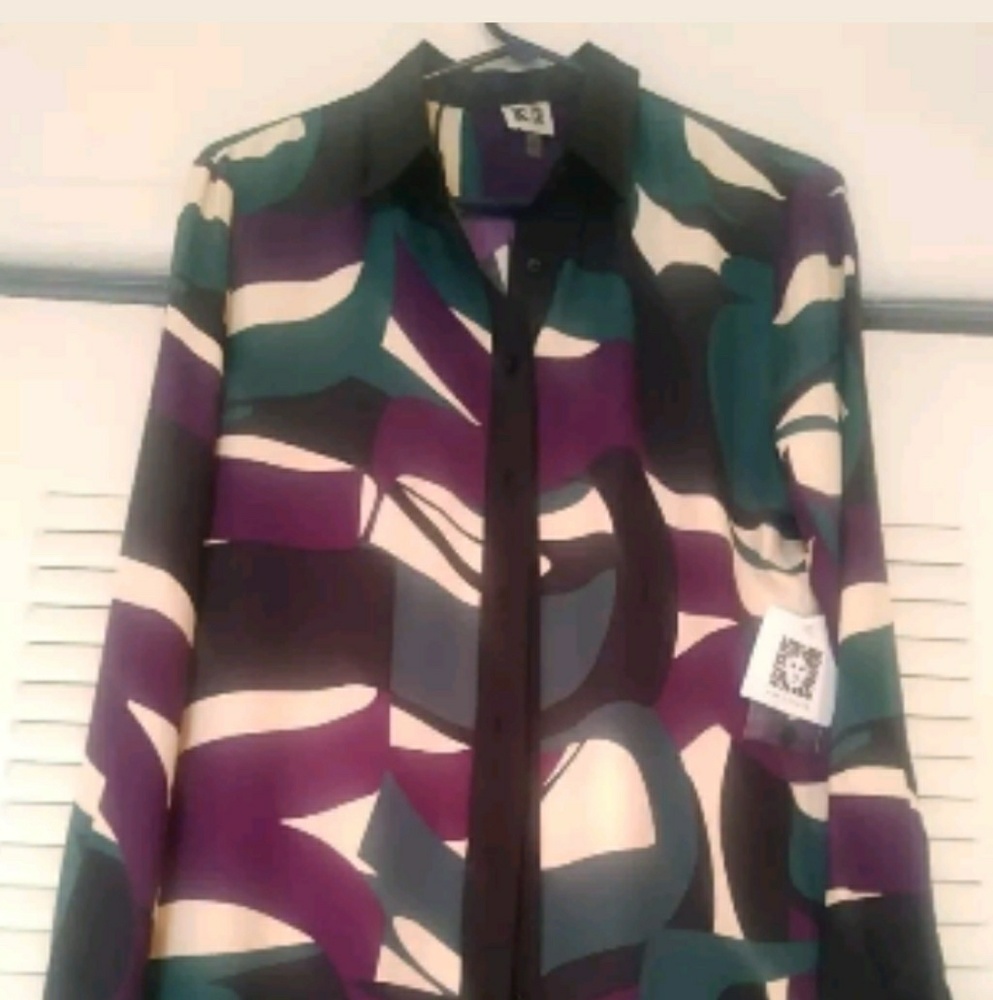 Anne Klein Blouse Colorful Blouse Size 12 w/ Tag